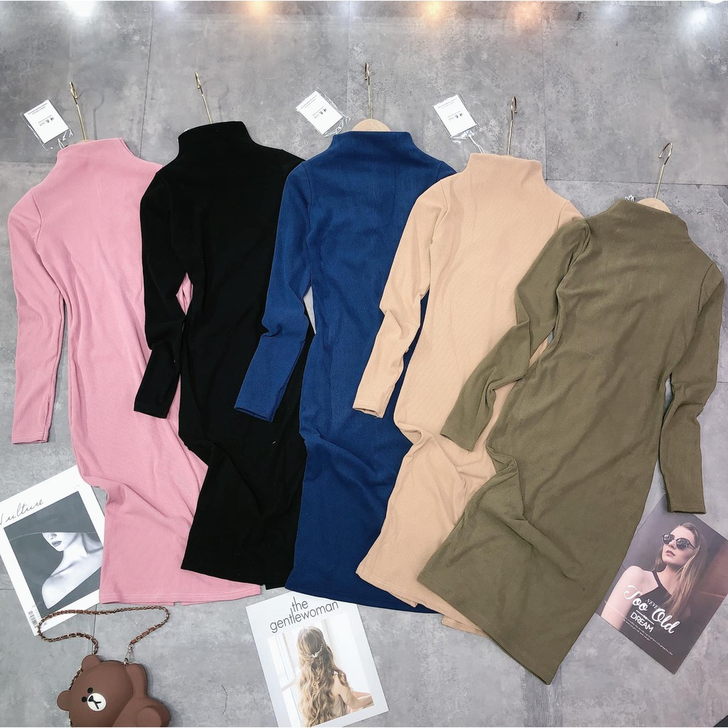 Váy body len tăm tôn dáng 5 màu mã 109 kèm ảnh thật,video) | BigBuy360 - bigbuy360.vn