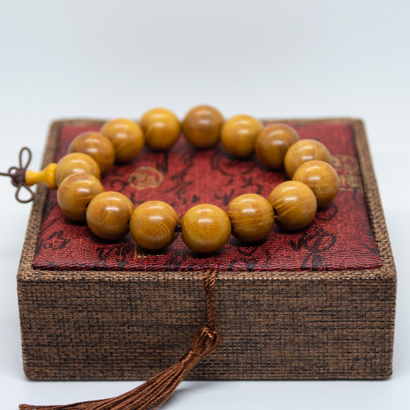 Vòng đeo tay Nam Hạt nguyện bằng gỗ giữ bình an trang sức VT-025