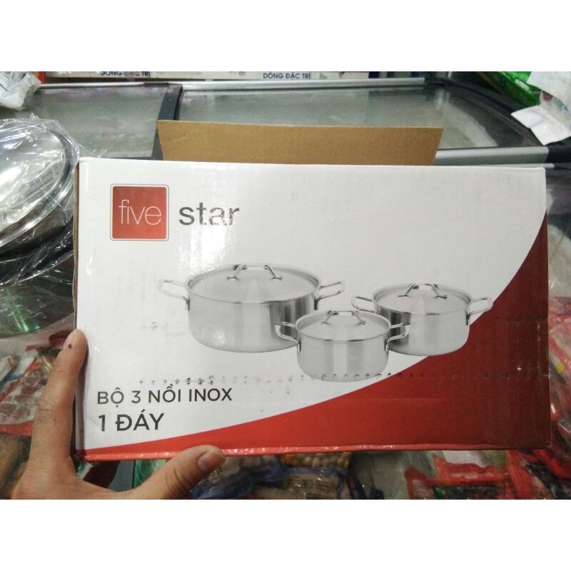 Bộ nồi 3 chiếc Fivestar 1 đáy