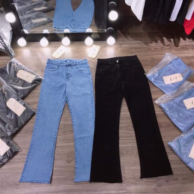 QUẦN JEAN ỐNG LOE( ĐEN SZ 27, XANH NHẠT SZ 29)