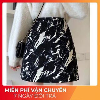 Chân váy chữ a nữ dáng ngắn loang vân sóng cá tính có size