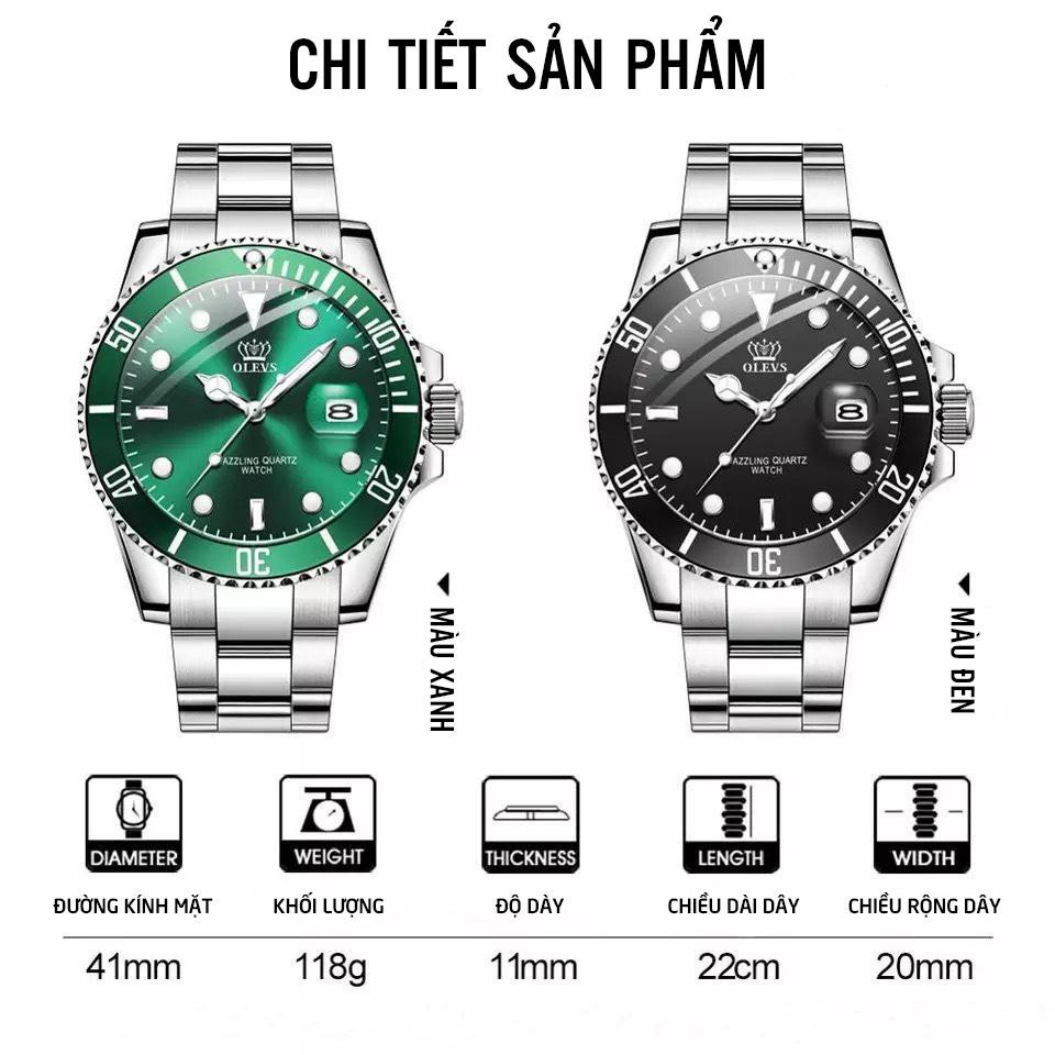 [Tặng Pin] Đồng Hồ Nam OLEVS Dây Đúc - Hiển Thị Lịch Cao Cấp OL5885 | BigBuy360 - bigbuy360.vn