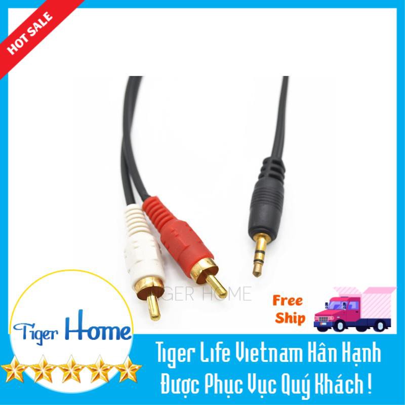 Cáp Audio Jack 3.4 to Bông sen Cắm âm ly, mp3, điện thoại