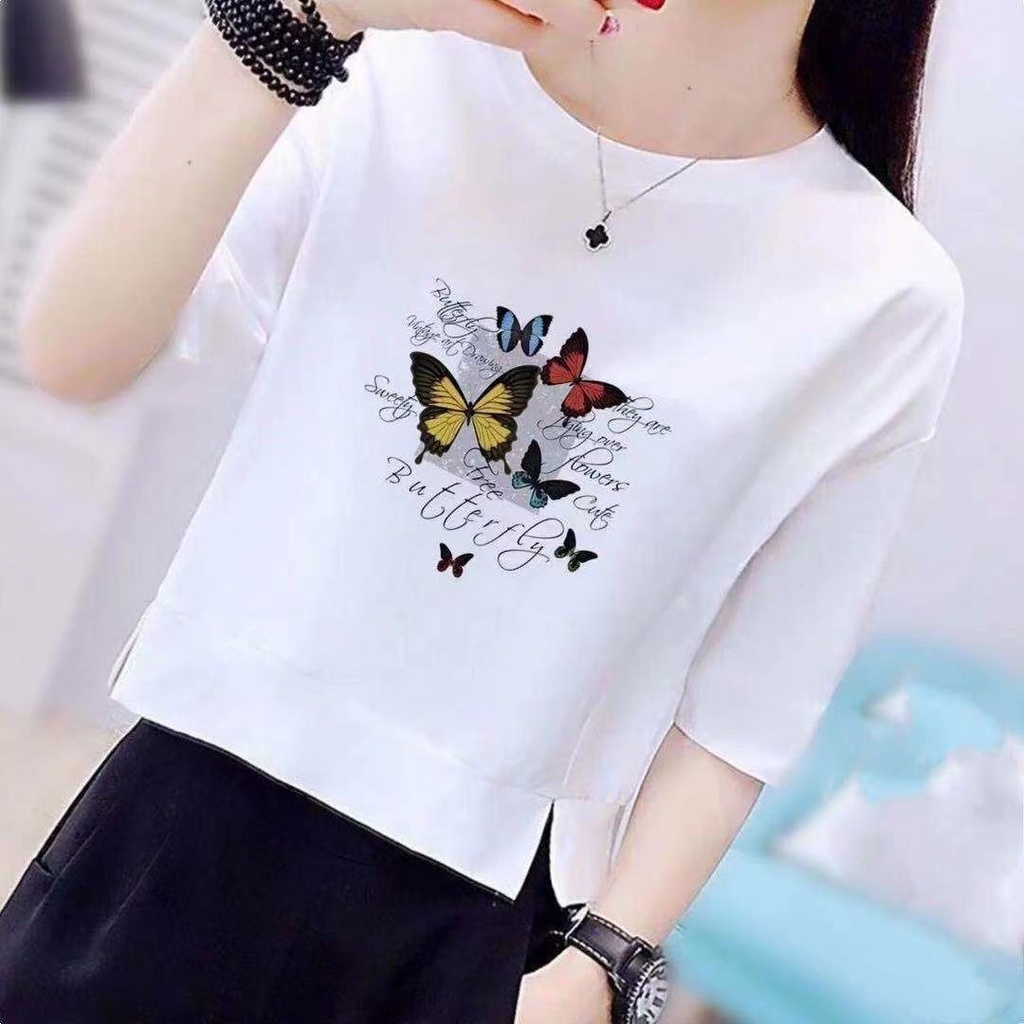 Áo Thun Ngắn Tay Dáng Rộng Thời Trang Dành Cho Nữ