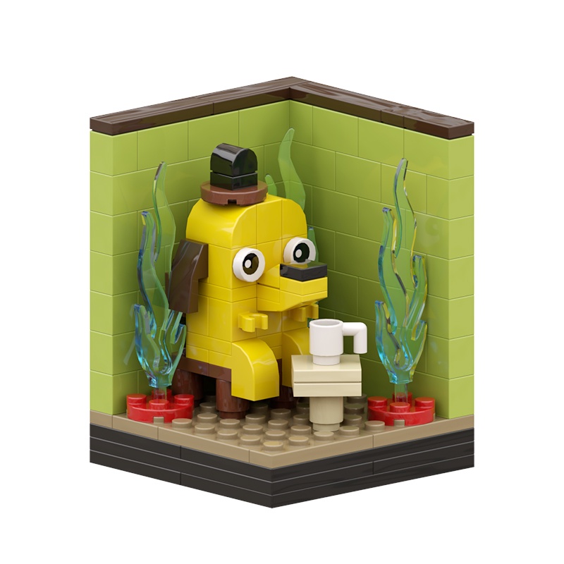 Buildmoc Mô Hình Đồ Chơi Lắp Ráp Thành Phố Chú Chó Hoạt Hình Dễ Thương Thích Hợp Làm Quà Tặng MOC-115915 128 Cái Gạch MOC Bộ