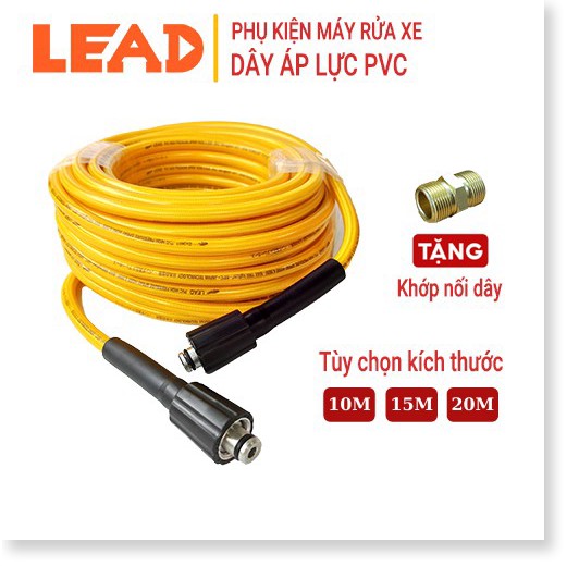 Dây áp lực LEAD, Dây PVC chuyên dùng cho máy rửa xe, Chịu lực, Chống xoắn, Chống gập rối dây