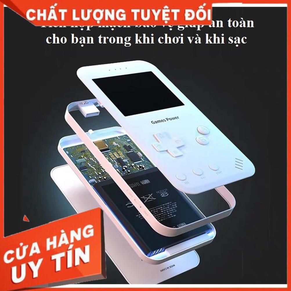 Máy chơi game 500 trò chơi dùng pin sạc dung lượng pin 8000mAh có thể dùng làm sạc dự phòng