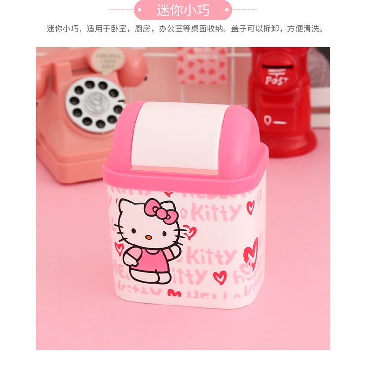 Thùng rác mini Hello Kitty