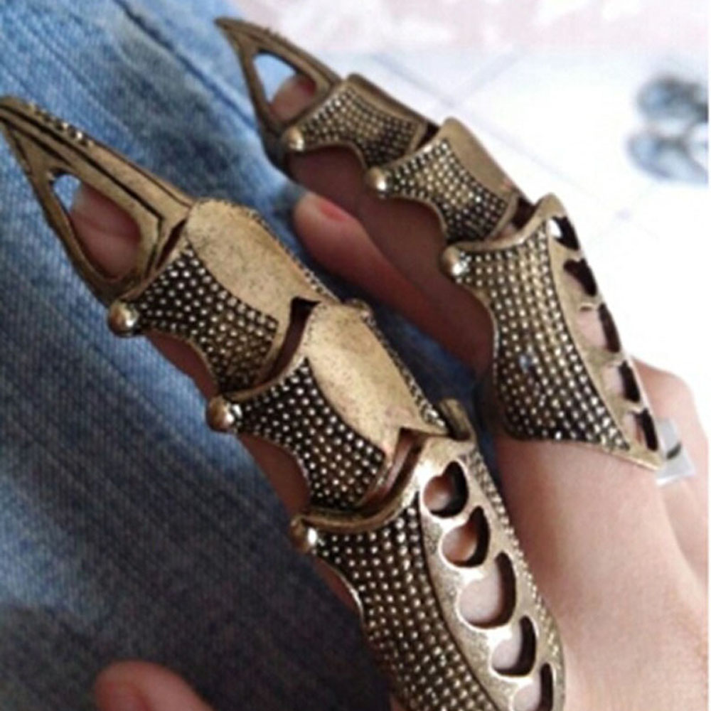 💍HS💄 New Metal Claw Rings Women Men Knuckle Full Finger Rock Fashion Jewelry Unisex Punk/Multicolor