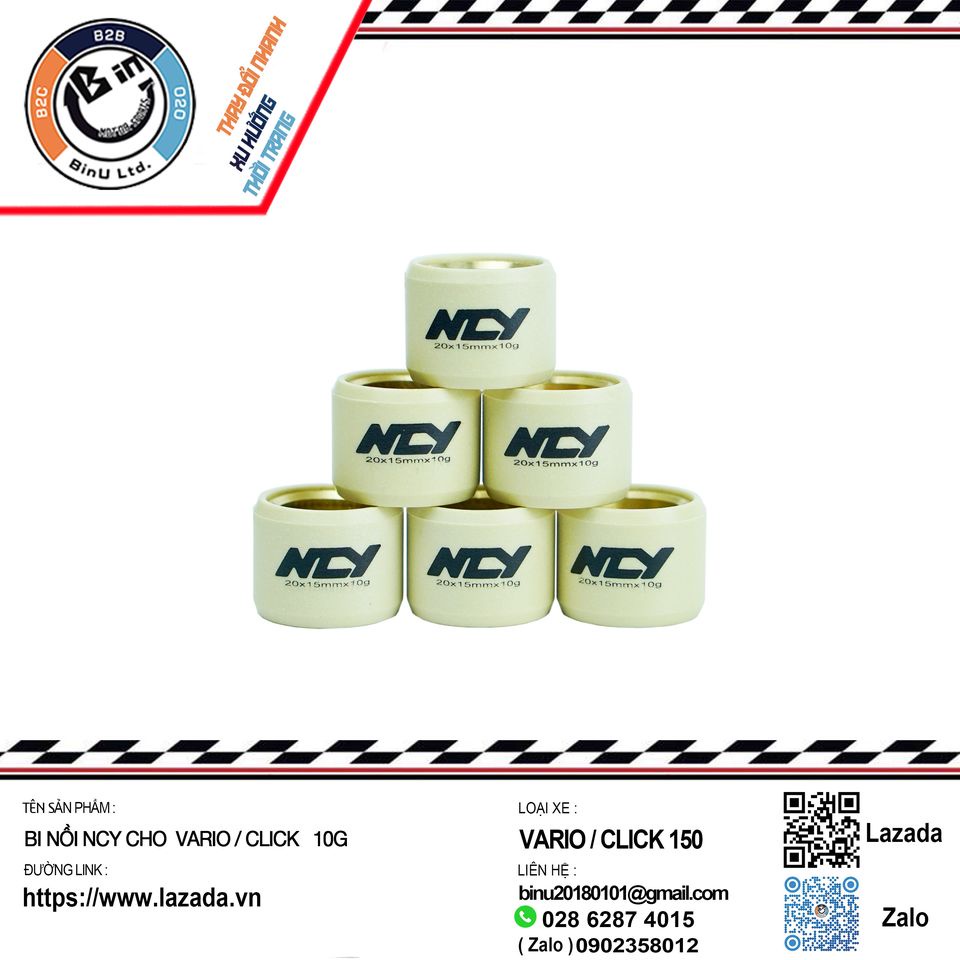 BI NỒI  14 GRAM  NCY XE VARIO / CLICK 125 / SHVN / AB 125