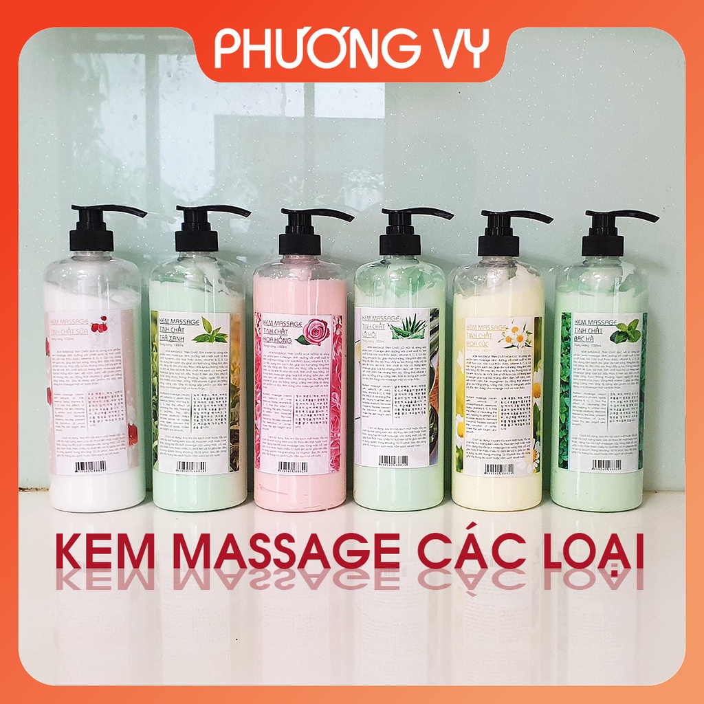 1000ml KEM MASSAGE TINH CHẤT TRÀ XANH