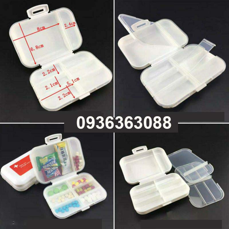 Hộp đựng thuốc 8 ngăn chống ẩm thuốc