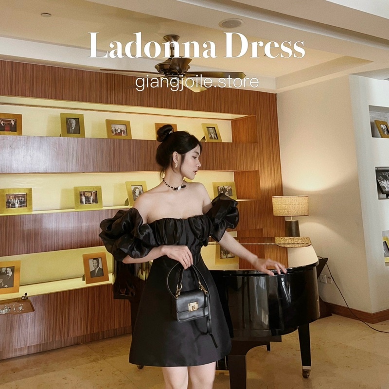 Đầm trễ vai tay voan form A Ladonna Dress - Giangjoile.Store