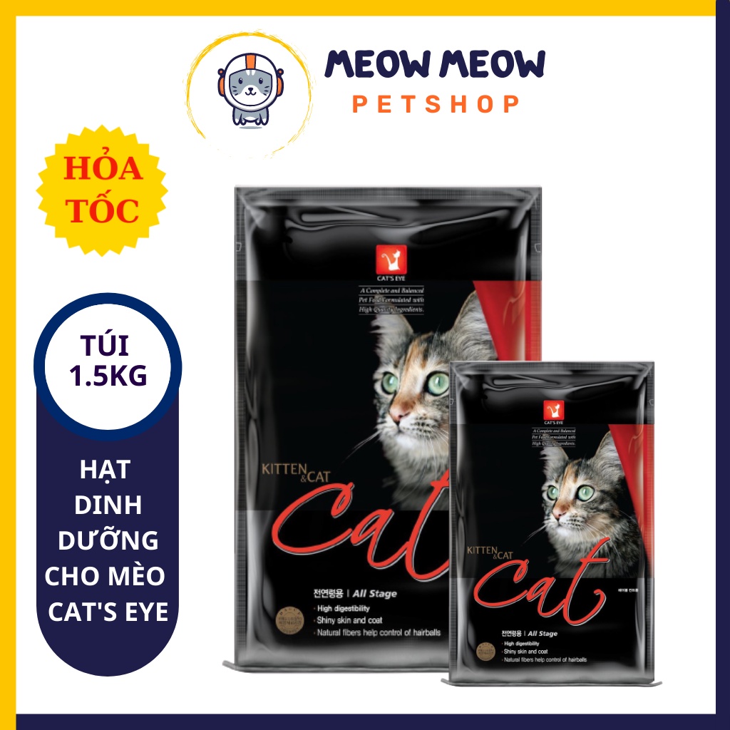 [Mã FMCG0404 giảm 10% đơn 350k] Thức ăn cho mèo Cateye | Túi hãng 1.5K