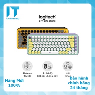Bàn phím cơ không dây bluetooth logitech pop keys – phím tắt emoji tùy chỉnh, pin 3 năm - hàng chính hãng