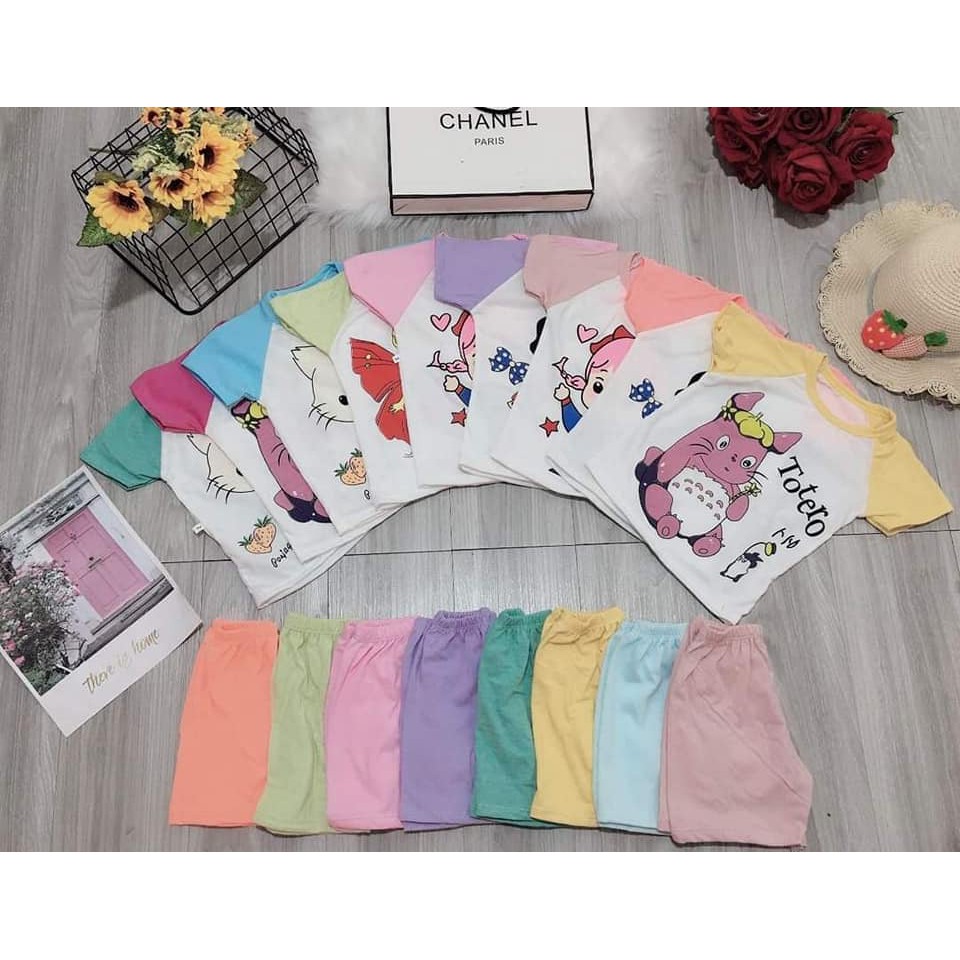 SET 5B BỘ COTTON 4 CHIỀU BÉ GÁI