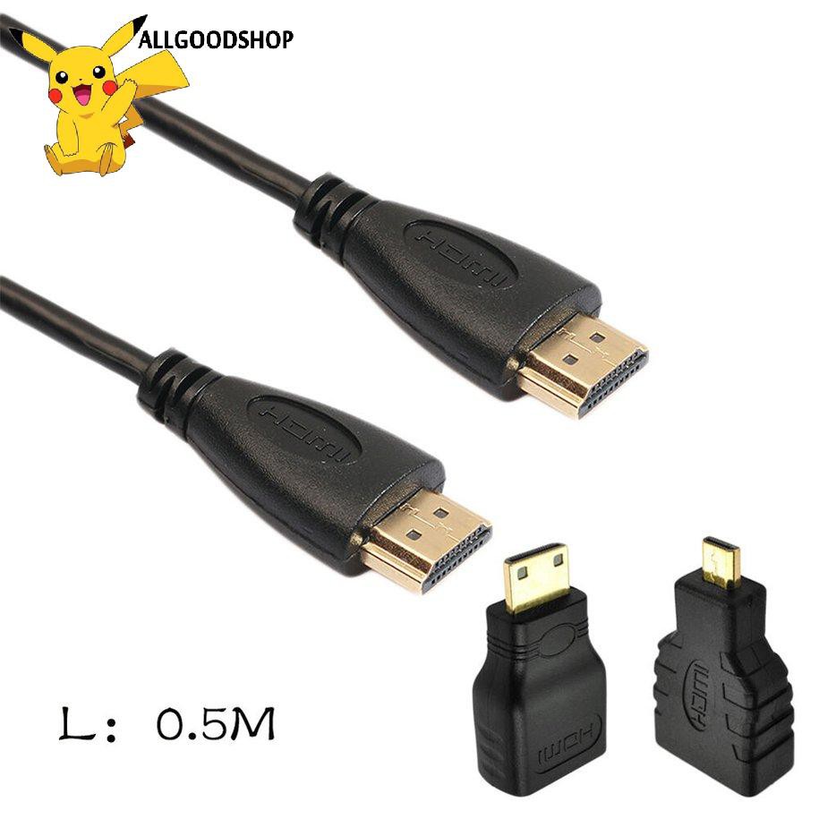 Cáp Hdmi Đa Năng 3 Trong 1 Dài 0.5m