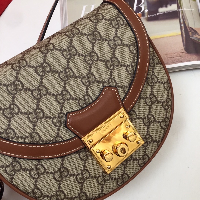 Túi đeo chéo cho nữ thương hiệu thời trang cao cấp Gucci GG/GC Pad Lock da thật