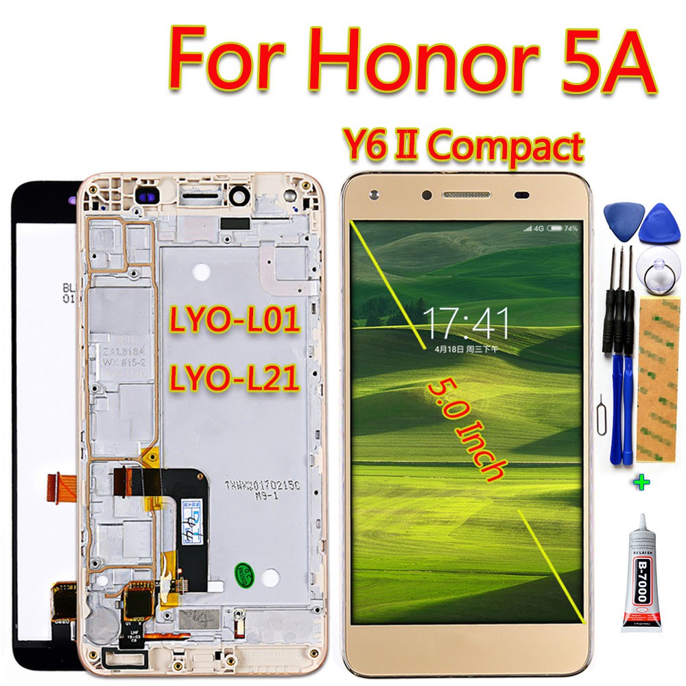 Màn Hình Cảm Ứng Lcd 1280x720 Cho Huawei Honor 5a Y6 Ii Compact Lyo-L01 Lyo-L21 5.0 Inch