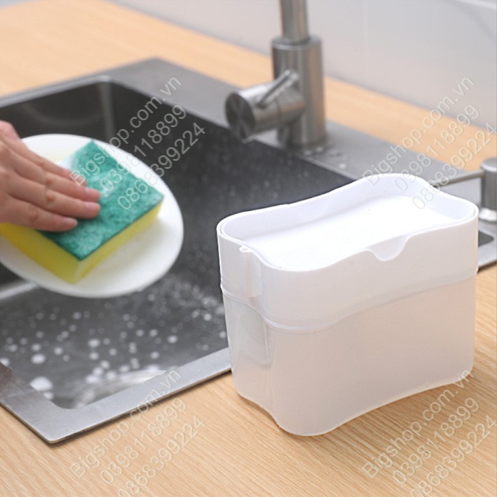 Hộp đựng nước rửa chén bát thông minh kèm miếng xốp