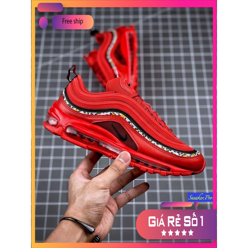 ( VIDEO CẬN CẢNH FULL BOX + HÀNG CỰC ĐẸP) Giày thể thao AIR MAX 97 red dành cho nam nữ ⁸ :; ` ; , ‣ , # * > ཻ