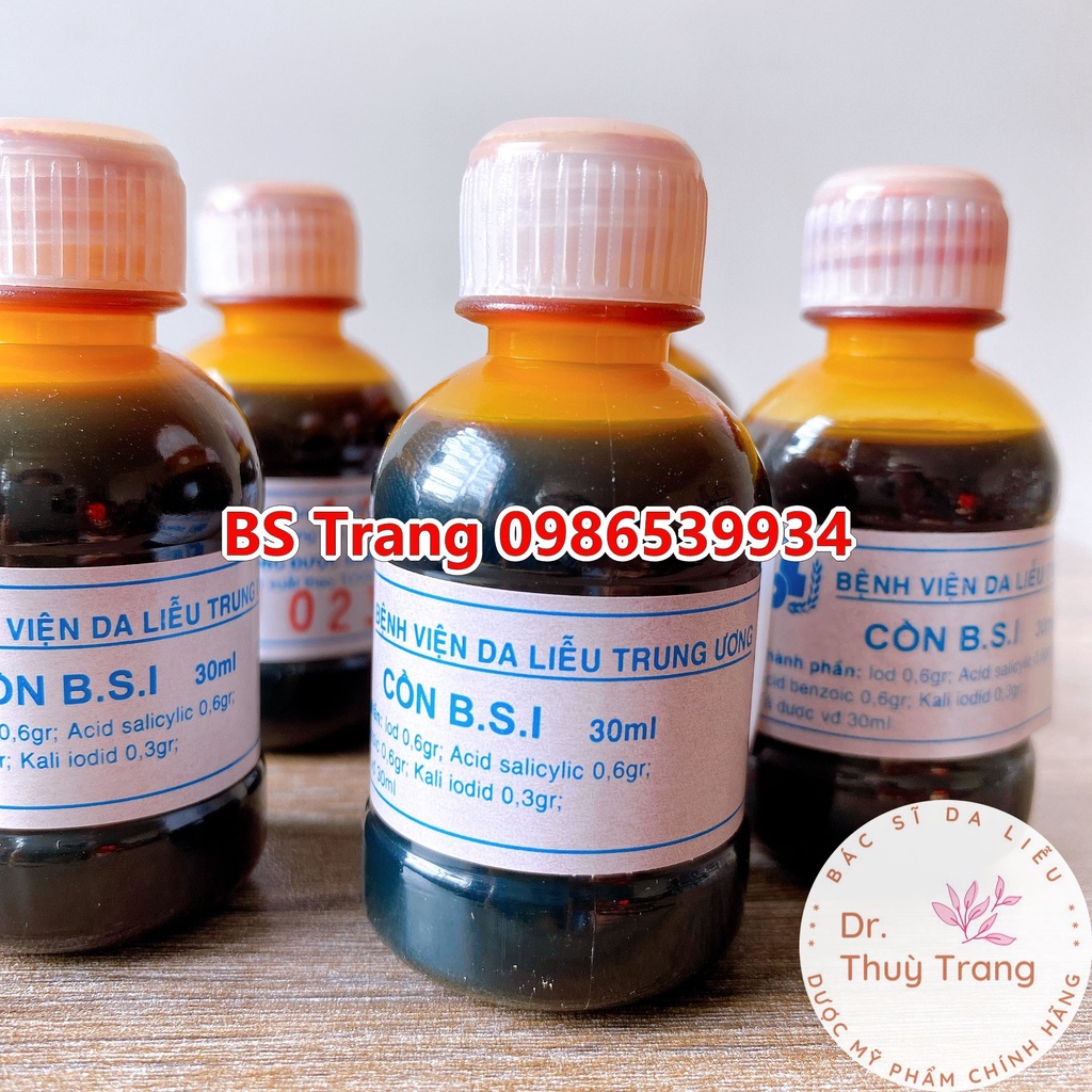 Cồn B.S.I 30ml - viện Da liễu Trung ương - Cồn BSI bôi ngoài da