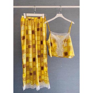 BỘ LỤA SATIN 2 DÂY REN
