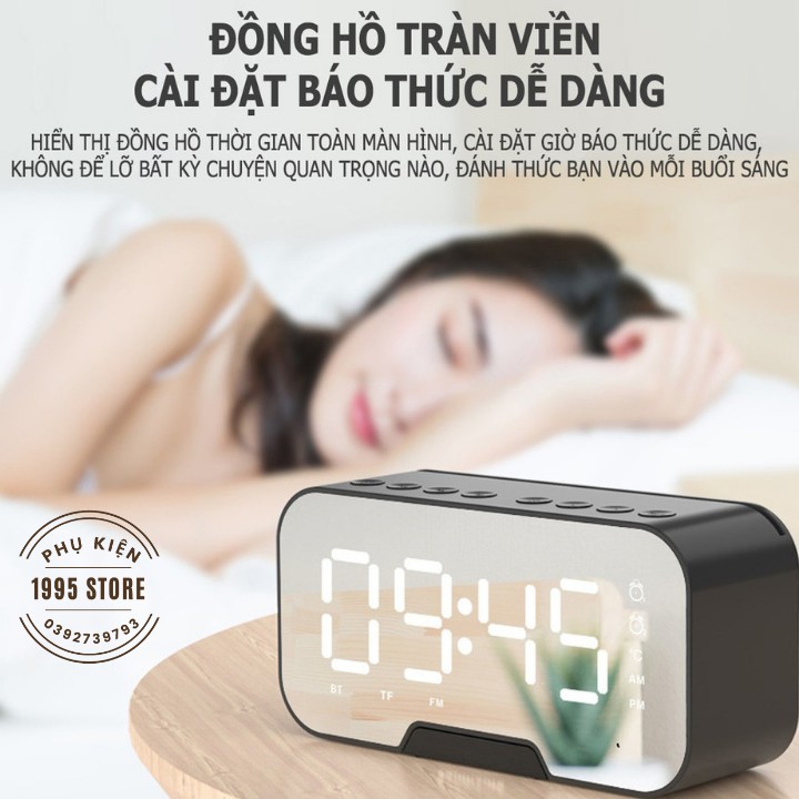 Loa bluetooth kiêm đồng hồ báo thức Kimiso K10 -