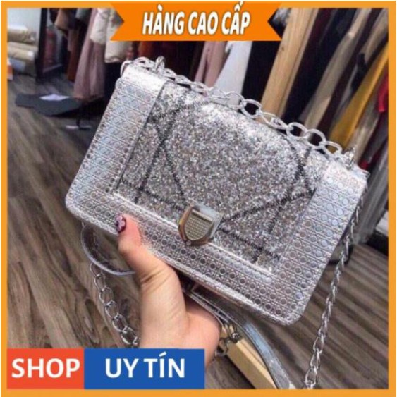 Túi xách nữ Đính Đá kim tuyến lấp lánh sang trọng túi đeo chéo thời trang sang chảnh size 21 PKTT SHOP