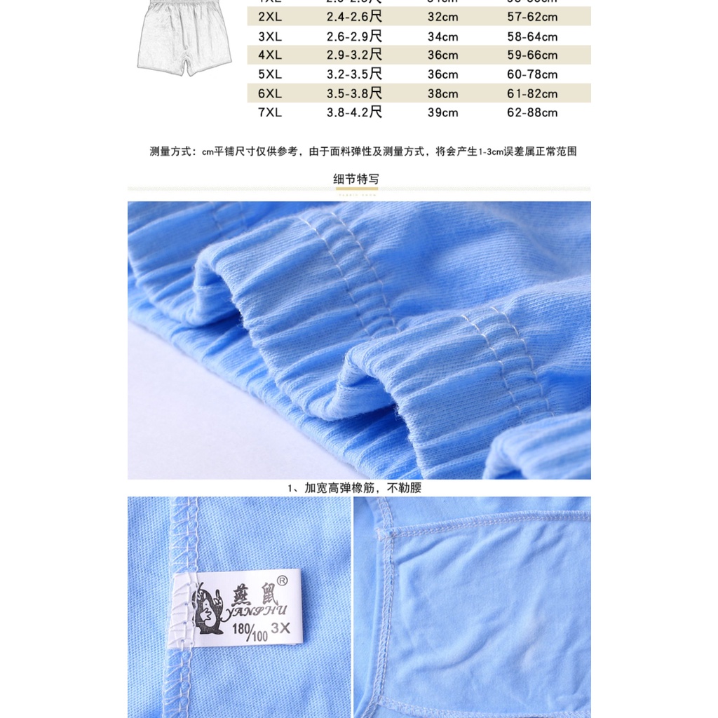 Quần Lót Cotton Lưng Cao Dáng Rộng Cho Nam Trung Niên
