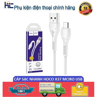 Cáp sạc nhanh hoco x37 microusb 1m chính hãng