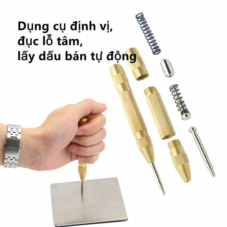 Dụng cụ định vị, đục lỗ tâm, lấy dấu bán tự động