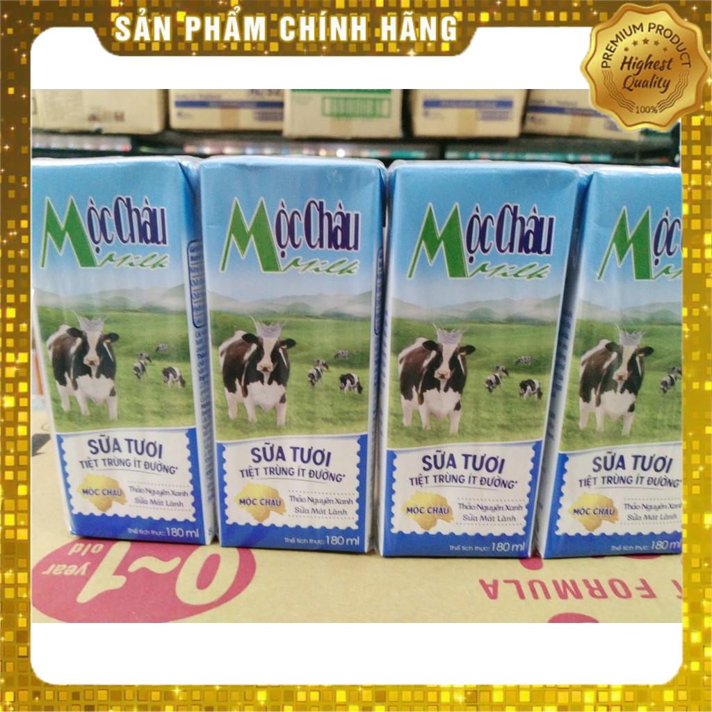 Lốc 4 Hộp Sữa tươi Mộc Châu Có Đường 180ml