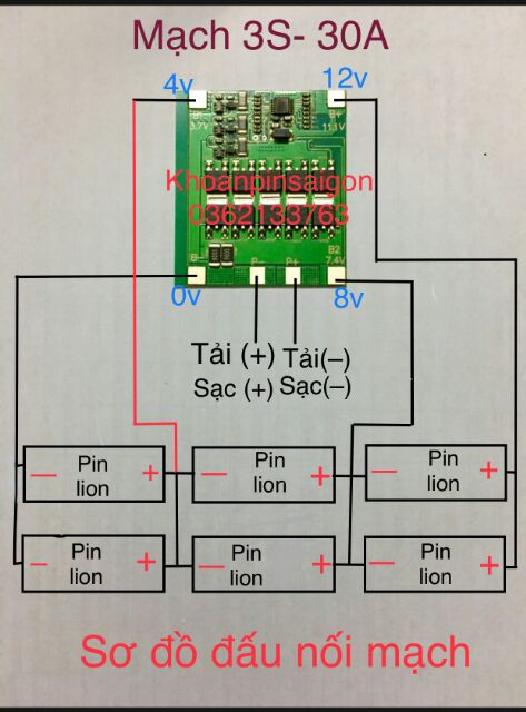 Mạch 3S 30A loại ok blance