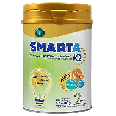 Sữa bột SmartA IQ 2 900g Dinh dưỡng hỗ trợ phát triển não bộ cho bé_Duchuymilk