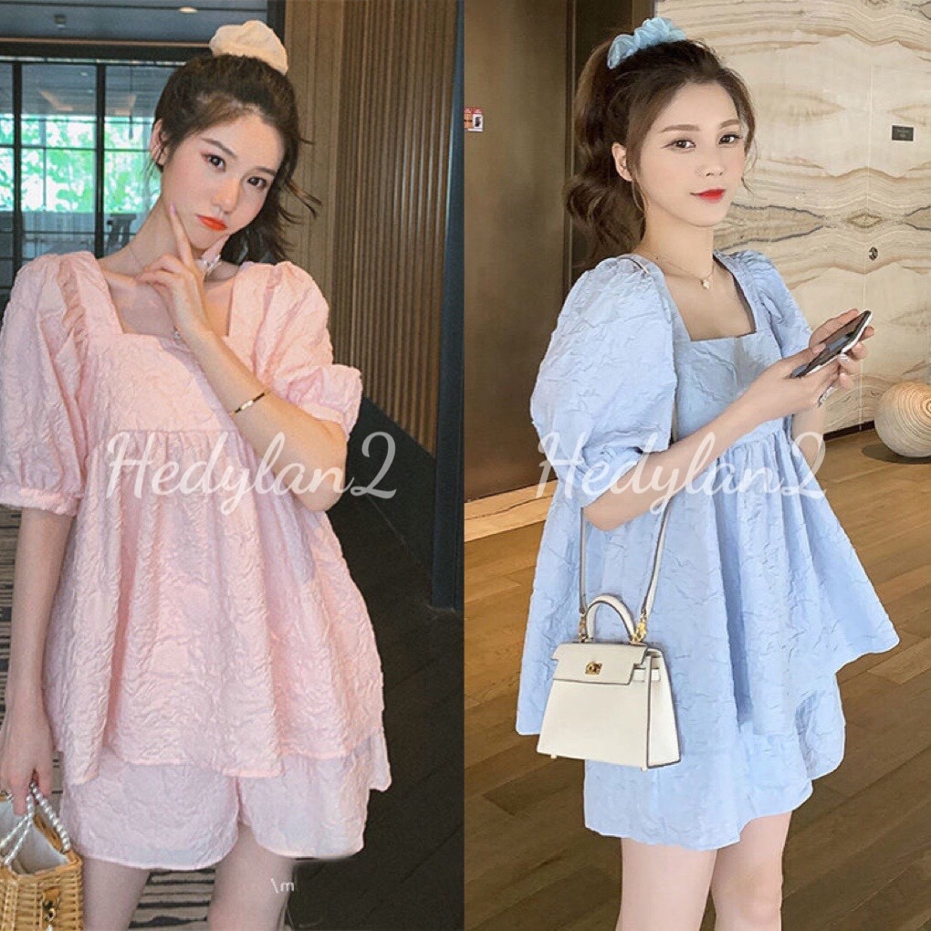 Sét Bộ đồ bầu Cộc tay phong cách thời trang sang chảnh cho mẹ bầu mặc nhà và dạo phố BĐ843