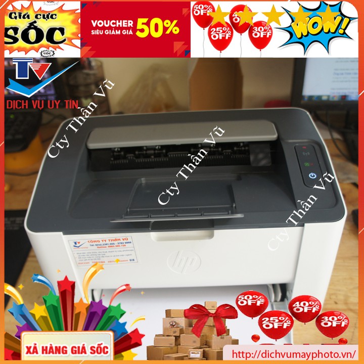 Máy in nhỏ gọn HP 107W dùng gia đình in cá nhân in học tập phù hợp | WebRaoVat - webraovat.net.vn