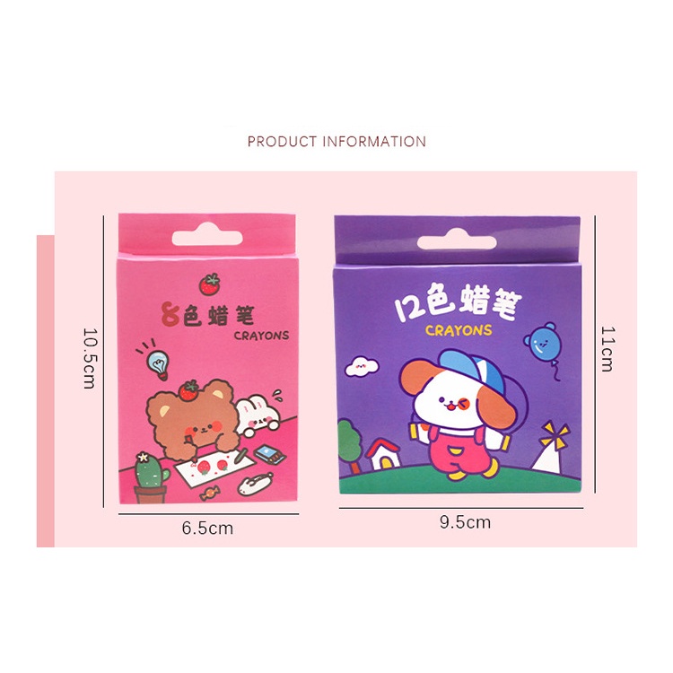 Set 12 Bút Sáp Màu Sắc Đa Dạng Cho Bé