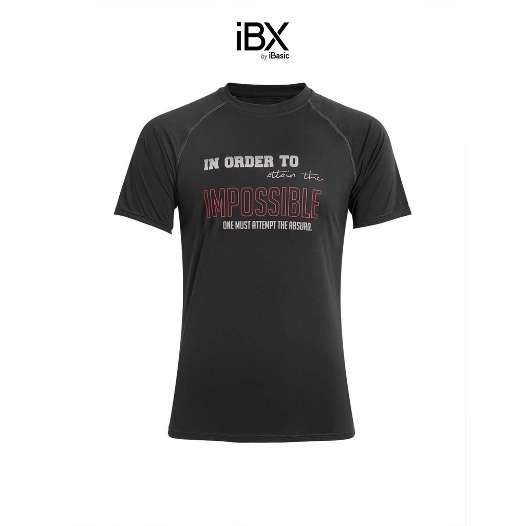 Áo thun thể thao unisex word art iBasic IBX037