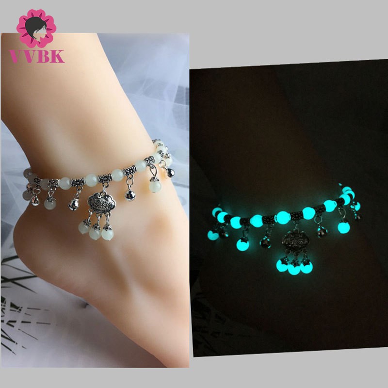 Lắc Chân Đính Đá Dạ Quang Thời Trang Cho Nữ