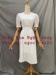 Đầm vintage cổ tròn