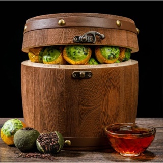 TRÀ PHỔ NHĨ QUÝT kèm theo hộp gỗ sang chảnh