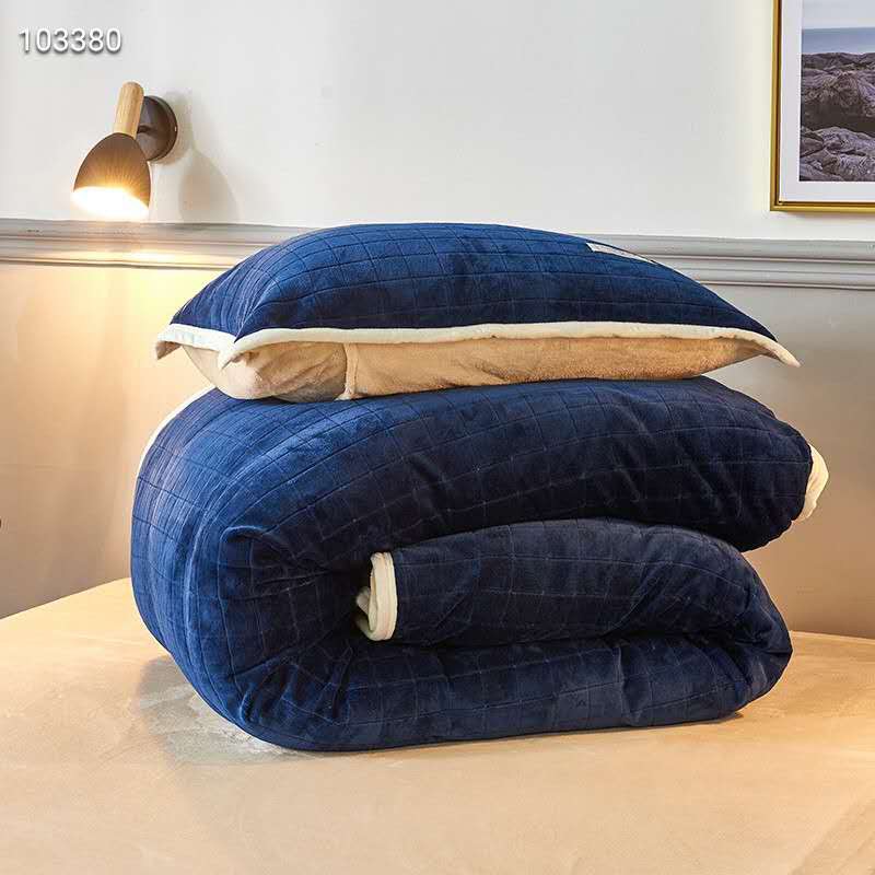 Bộ chăn ga gối nỉ nhung tăm cao cấp phối màu  sang chảnh, đủ siz 1m6 x 2m , 1m8 x 2m , 2m x 2m2 - loại 1