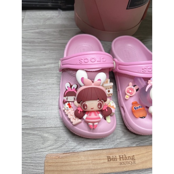Sẵn Dép hồng có quai hậu kh CoCa