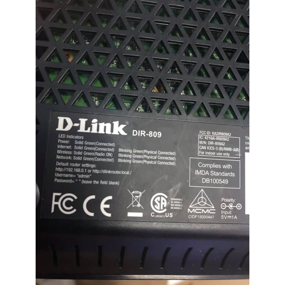 Dlink dir-809, 2 băng tần 2.4 và 5