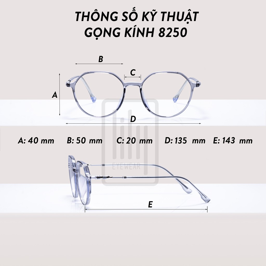 Gọng kính mắt cận thời trang thanh mảnh, nhựa dẻo phong cách Hàn Quốc Lilyeyewear 8250 | BigBuy360 - bigbuy360.vn