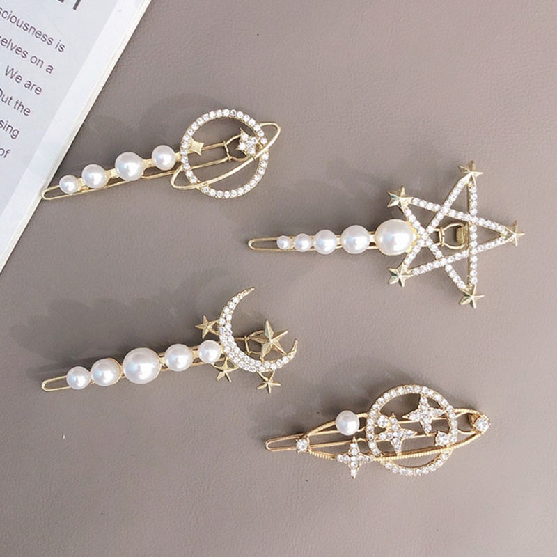 Kẹp Tóc Hình Ngôi Sao / Mặt Trăng Chống Trượt