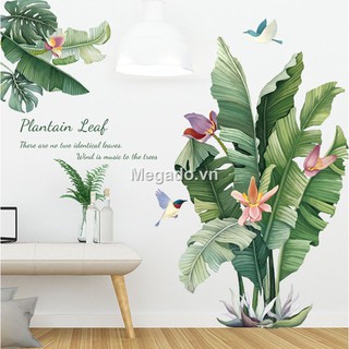 Decal dán tường cây chuối rừng A288