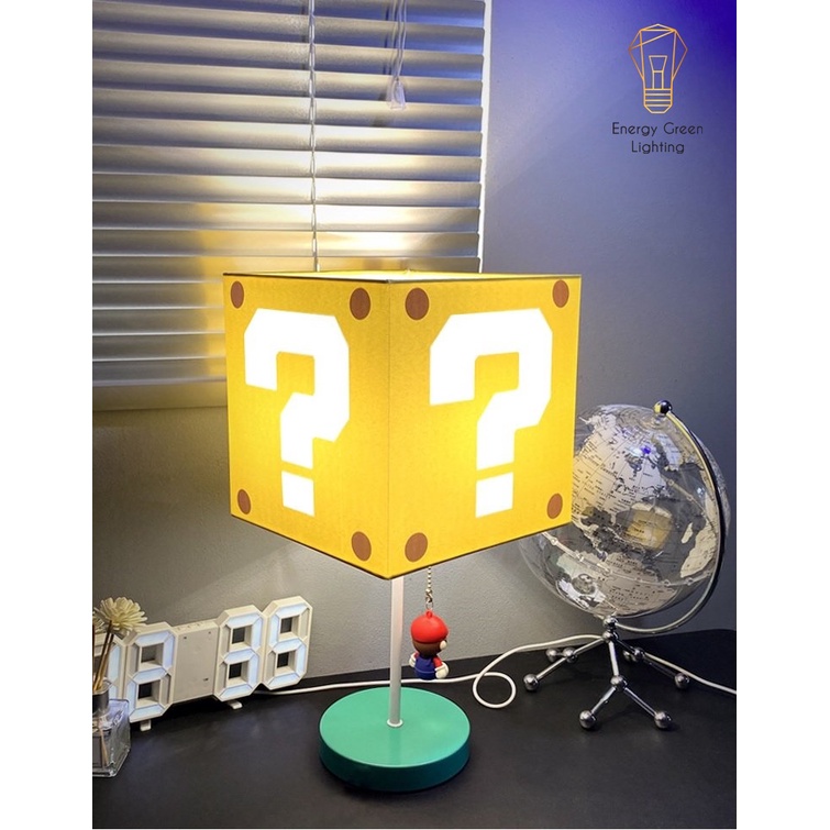 Đèn Bàn Dấu Hỏi Giật Dây Super Mario Energy Green Lighting DB-915 - 3 Chế Độ Ánh Sáng - Decor Trang Trí Phòng Ngủ