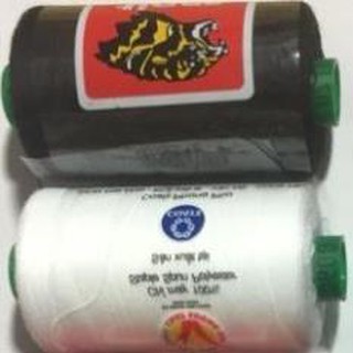 Chỉ may Tiger 900m Coat phong phu 50cuộn màu trắng đen Chính Hãng 40/2 y #110101